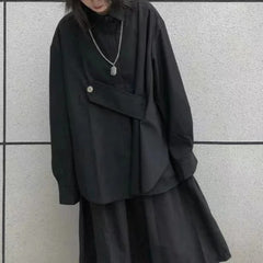 Asymmetric Baggy Gothic Blouse