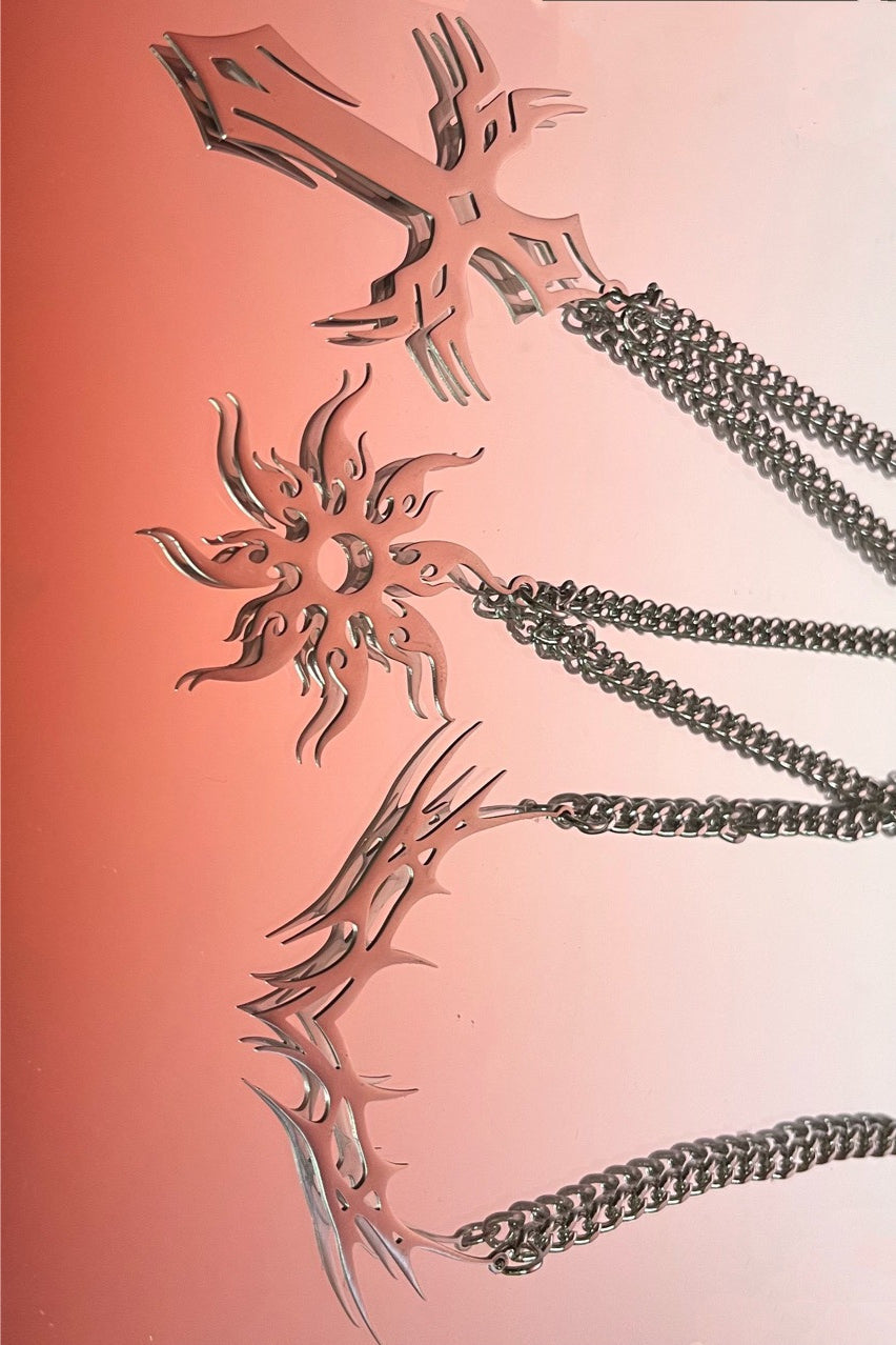 Gothic Cross Titanium Steel Pendant Necklace