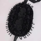Handmade Gothic Lace Pearl Tassel Rose Hat