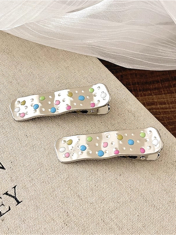 Retro Polka Dot Color Bead Hair Accs Secondary image