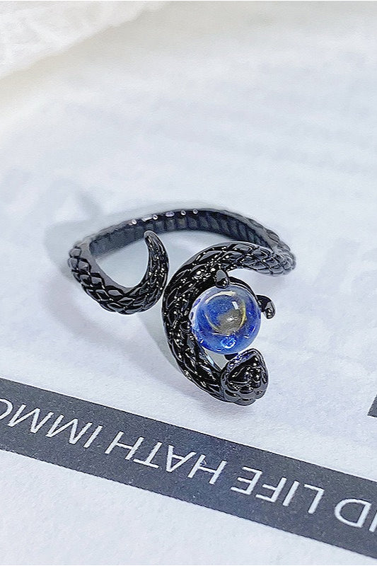 Vintage Gothic Serpent Bug Layered Ring Secondary image