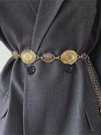 Vintage Compass Texture Waist Chain