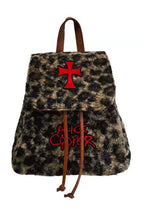 Leopard Cross Embroidered Backpack Bags