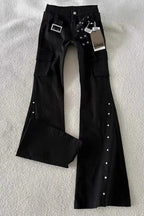 Retro Dark Gothic Flared Pants