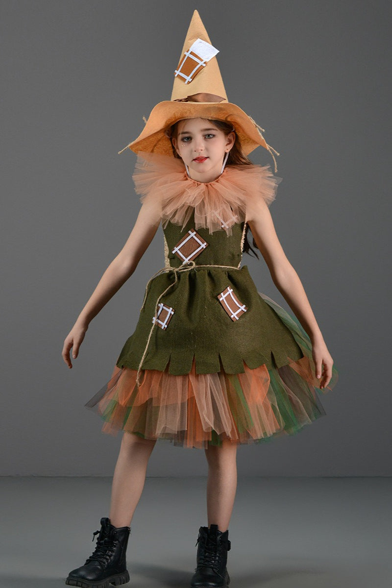 Scarecrow Dress Kid Halloween Costume Secondary image