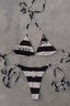 Punk Street Print Cross Rhinestone Swimwear