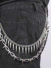 Punk Metal Studded Waist Chain