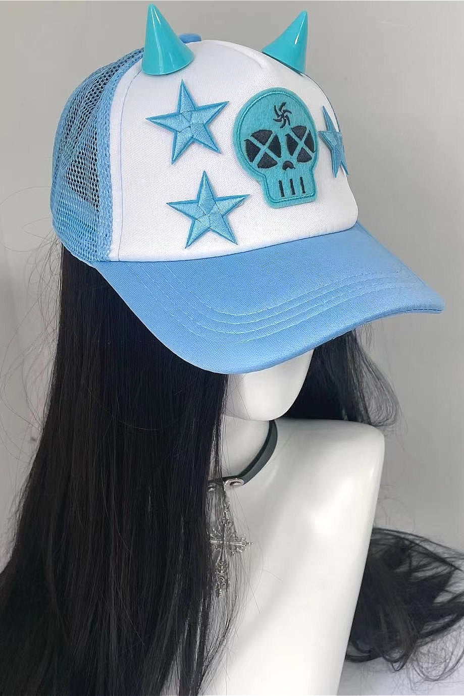 Y2K Baddie Devil Skull Hat