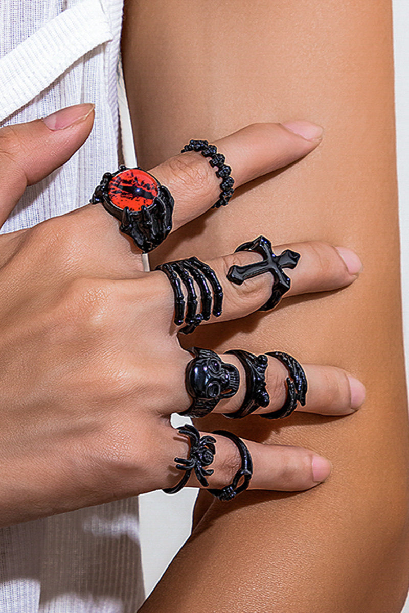 Gothic Hip Hop Stackable Multi Ring Main image
