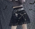 Embroidered Lace Half A-line Skirt