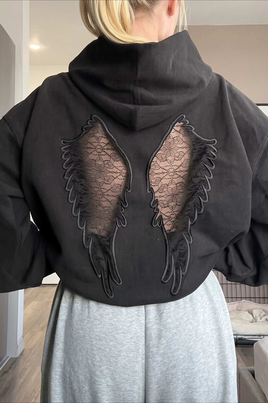 Angel Wing Back Graphic Hoodies