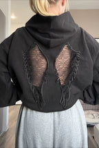 Angel Wing Back Graphic Hoodies