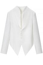 Stand Collar Pointed Hem Coats