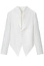 Stand Collar Pointed Hem Coats