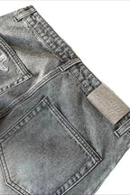 Distressed Washed Wide Leg Jeans