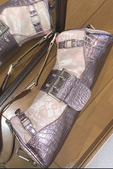 Y2K Mesh Lace Snake Print Shoulder Bag