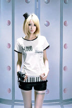 Keyboard Note Printed Vintage T-shirt