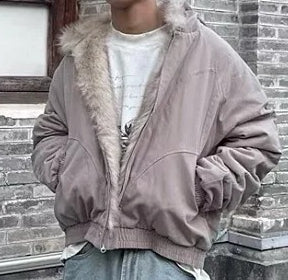 Retro Plush Loose Fit Coat Secondary image