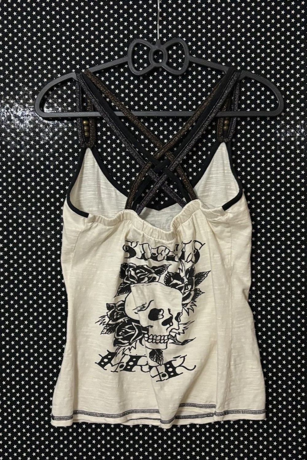 Skull Print Cami Tank Top Secondary image