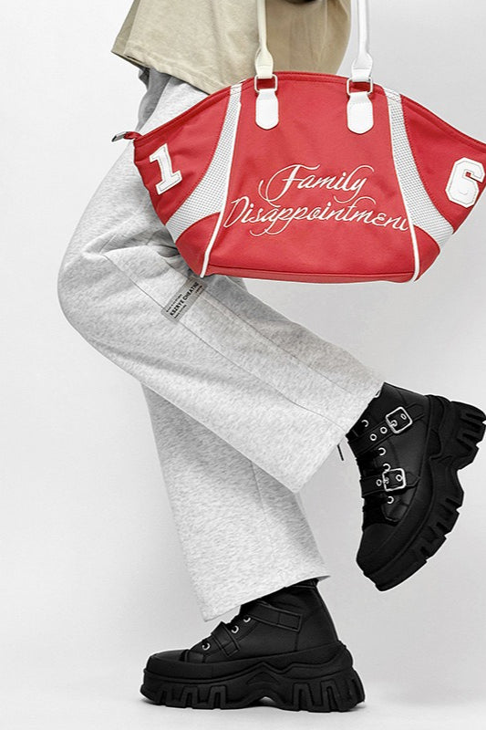 Strapped Platform High-Top Boots