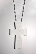 Y2K Rose Cross Card Holder Necklace