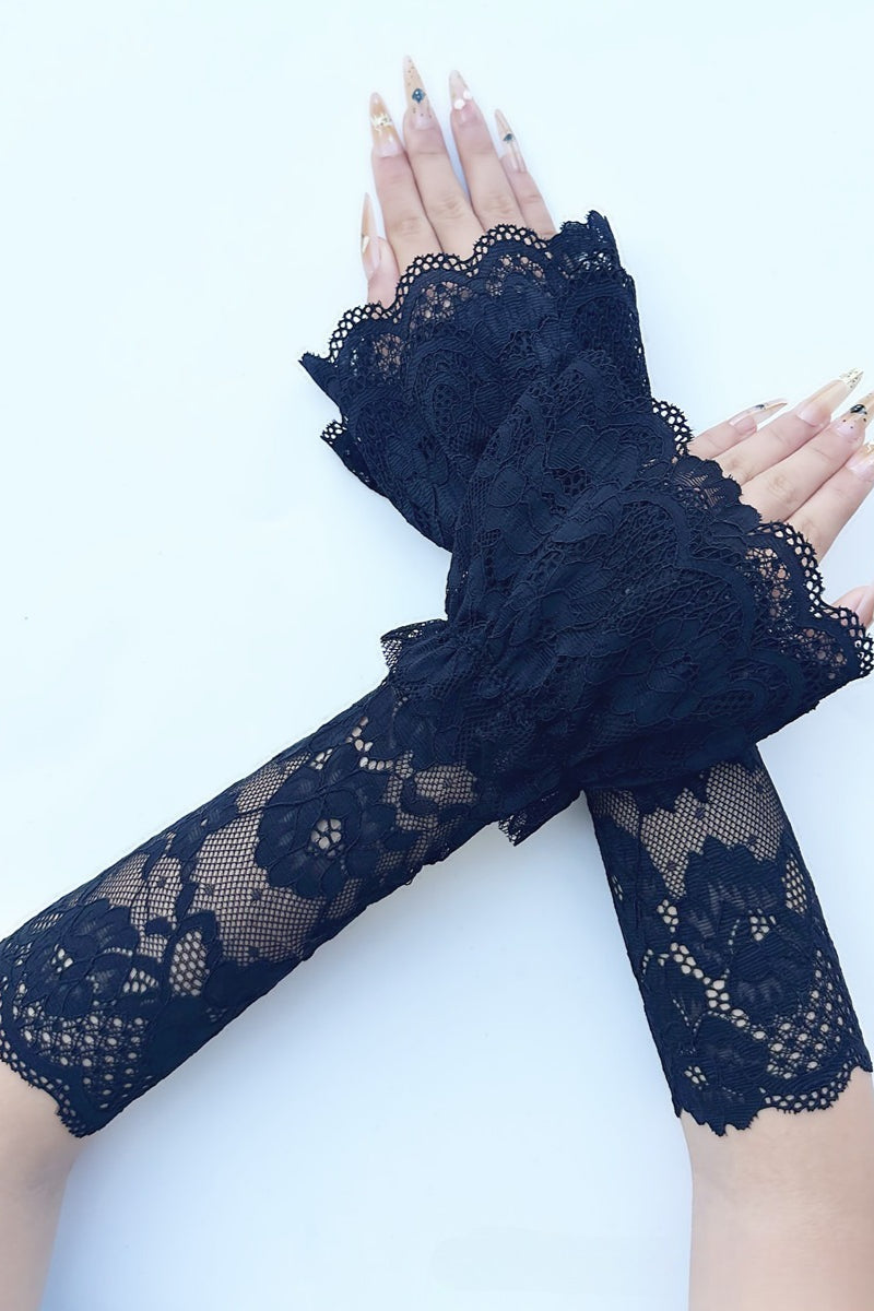Versatile Hollow Floral Lace Sleeve Covers Secondary image