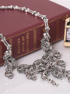 Exaggerated Skull Ghost Head Necklace
