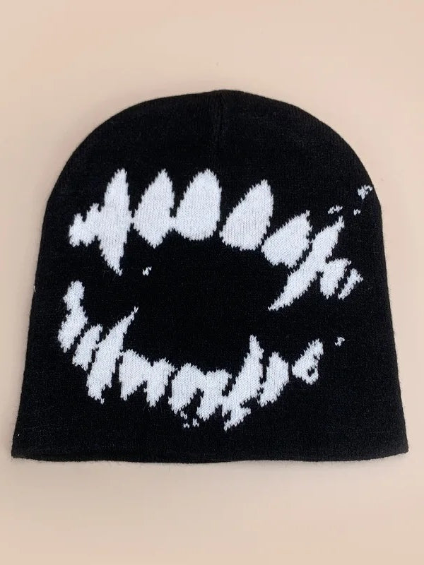 Winter Knitted Goth Tooth Y2k Unisex Pullover Hat Secondary image