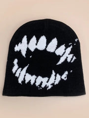 Winter Knitted Goth Tooth Y2k Unisex Pullover Hat
