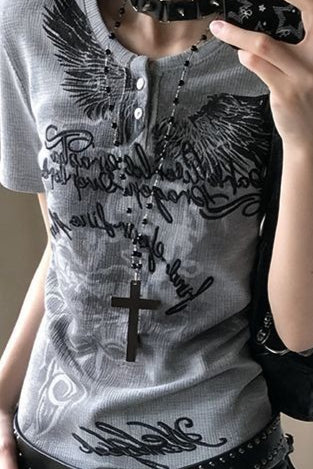 Basic Printed Slim Fit T-shirt