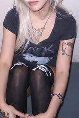 Edgy Portrait Print Slim Fit T-shirt