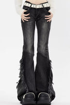 Y2K High-Waist Slim Bootcut Denim Pants