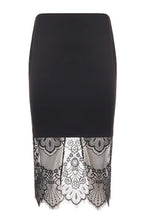 Scalloped Lace Hem Midi Skirts