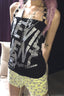 Punk Graffiti Print Tank Top