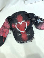 Punk Ripped Denim Bunny Ear Baseball Hat