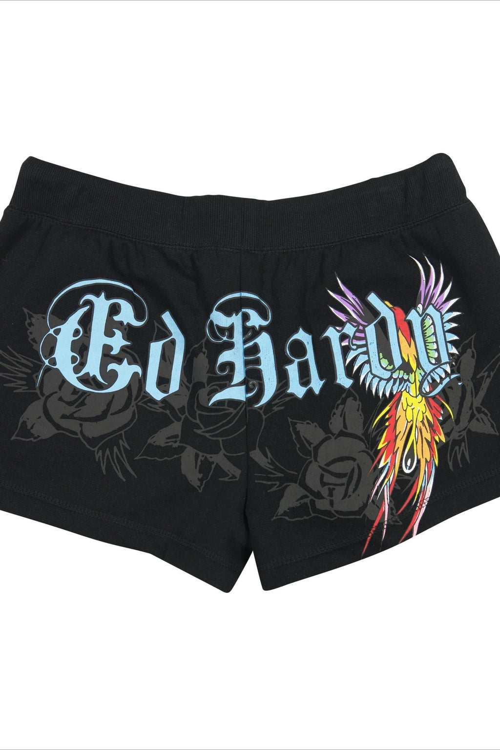 Graphic Print Low-Rise Hot Pants