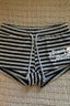 Skull Stripe Print Hot Pants