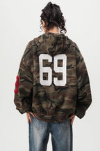 GothicPunkRelaxed Camo Hoodie