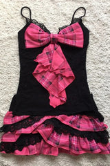 Punk Graphic Print Pleated Mini Dress