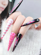 Alt Extra Long Color Block Press On Nails