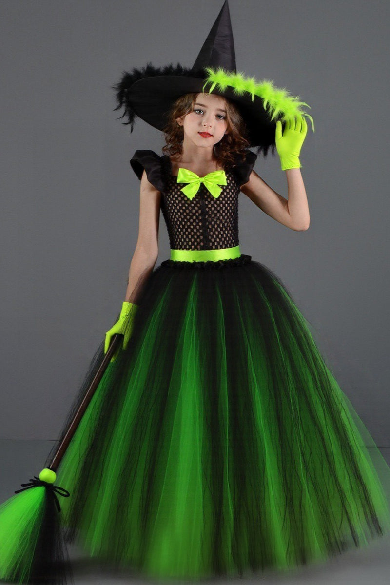 Evil Witch Dress Kid Halloween Costume Main image