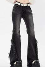 Y2K High-Waist Slim Bootcut Denim Pants