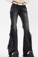 Y2K High-Waist Slim Bootcut Denim Pants