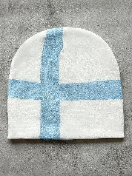 Y2K Cross Color Block Knit Hat Main image