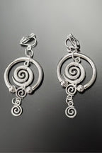 Silver Swirl Handmade Chic Earings