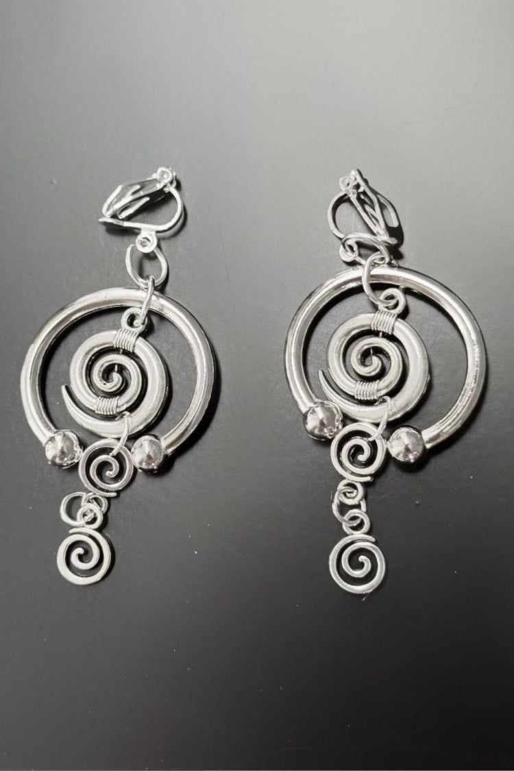 Silver Swirl Handmade Chic Earings
