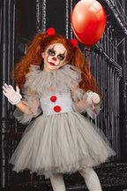 Scary Clown Tutu Dress Kid Halloween Costume