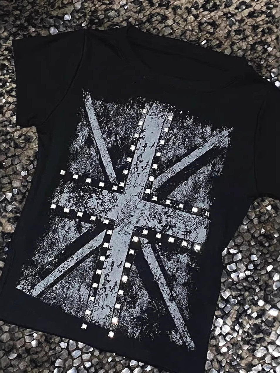 Vintage Street Cross Rhinestone T-shirt Main image