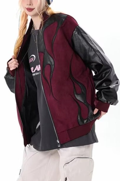Contrast Sleeve Bomber Jackets