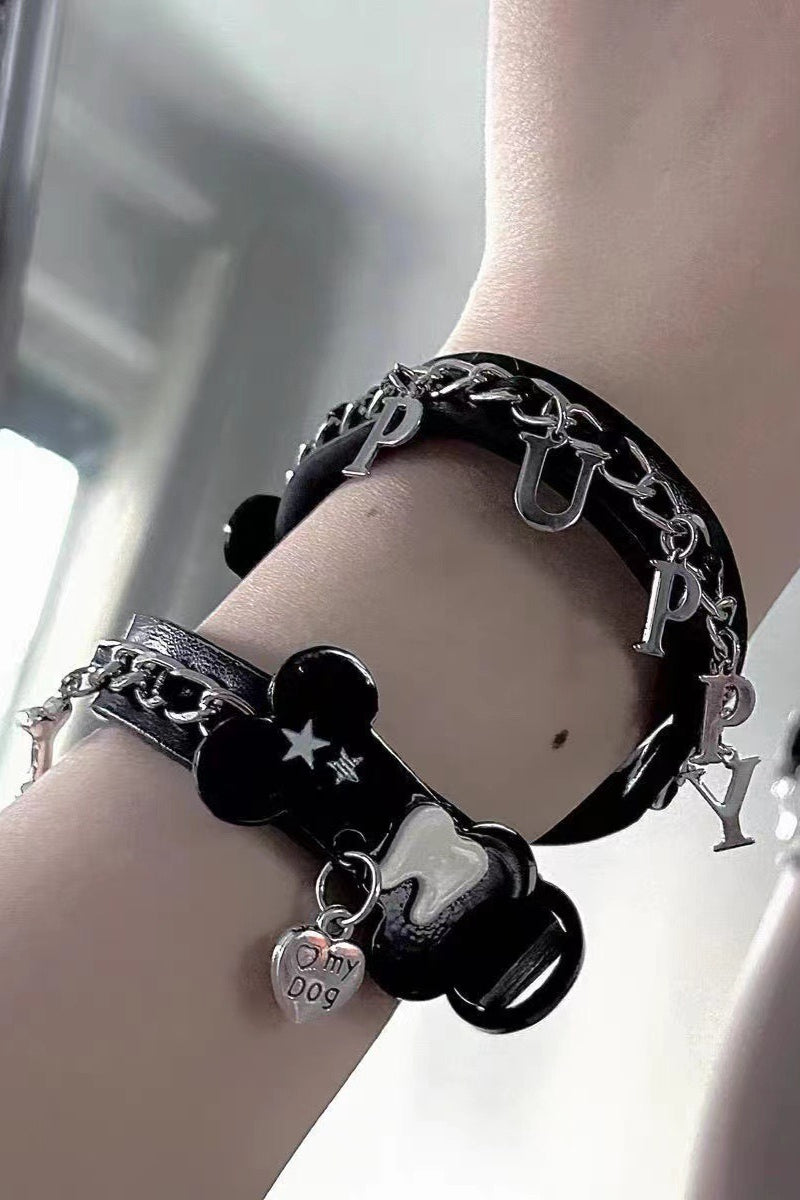 Punk Puppy Chain Dark Gothic Bracelet Main image